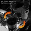 Car Drink Beverage Storage Solution Flexible Adjustment Carbon Fiber Look 360 Degree Rotating Base for Frequent Drivers