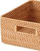 MUJI Stackable Rattan Square Medium 35cm W X 36cm D X 16cm H 18021833 Basket Basket, (V) Approx.