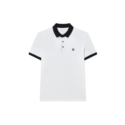 Casual Logo Knit Short Sleeve Polo Shirt Men Polo Shirts Standard-White F11M231117FWT
