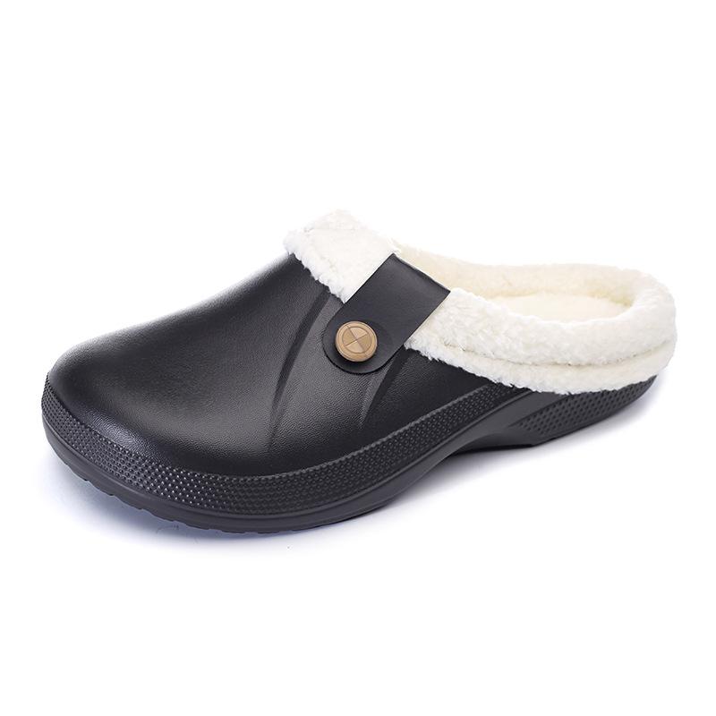 Mulheres Homens Sapatos de Jardim Exterior Homens Chinelos Antiderrapantes Quentes Mulheres Chinelos Impermeáveis Interior Chinelos Fofos e Felpudos