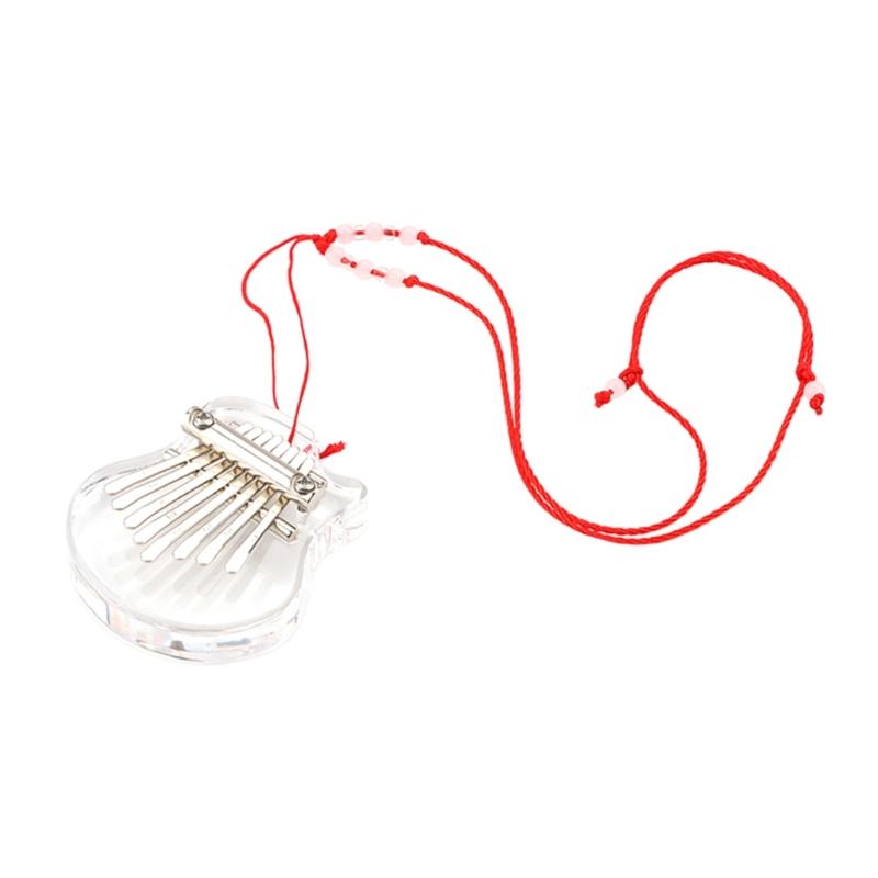 8-клавишное мини-пианино для большого пальца Портативное акриловое пальцевое пианино Кристальное прозрачное мини-калимба Лучший подарок для начинающего Пианино Инструмент