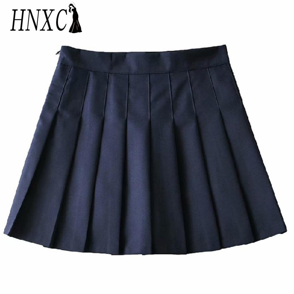 HNXC Fustă de vară de primăvară pentru femei, modă casual, culoare solidă, cu imprimeu