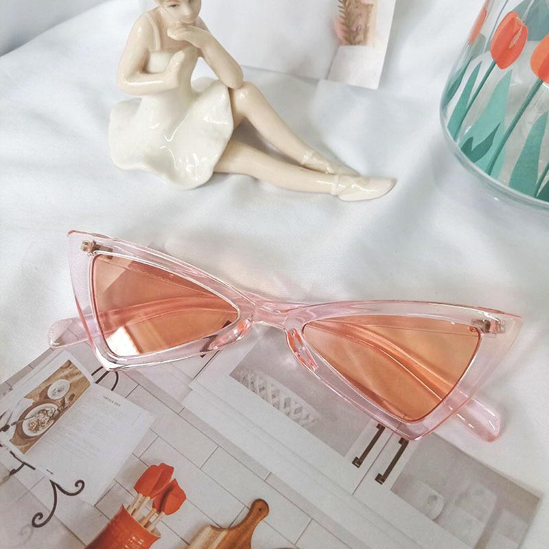 Sexy Cat Eye Triangle Sunglasses Retro Female UV400 Sun Glasses Streetwear Fashion Trendy Eyewear