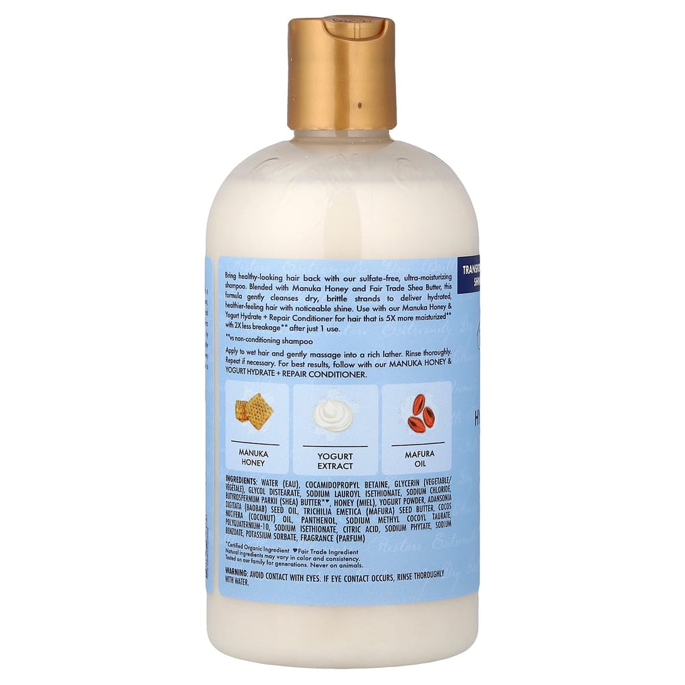 SheaMoisture Manuka Honey & Yogurt Repair Shampoo with Mafura & Baobab Oil 384ml (13 fl oz)