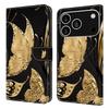 For iPhone 17 Pro Max Case Magnetic Clasp 3D Pattern Leather Wallet Phone Cover