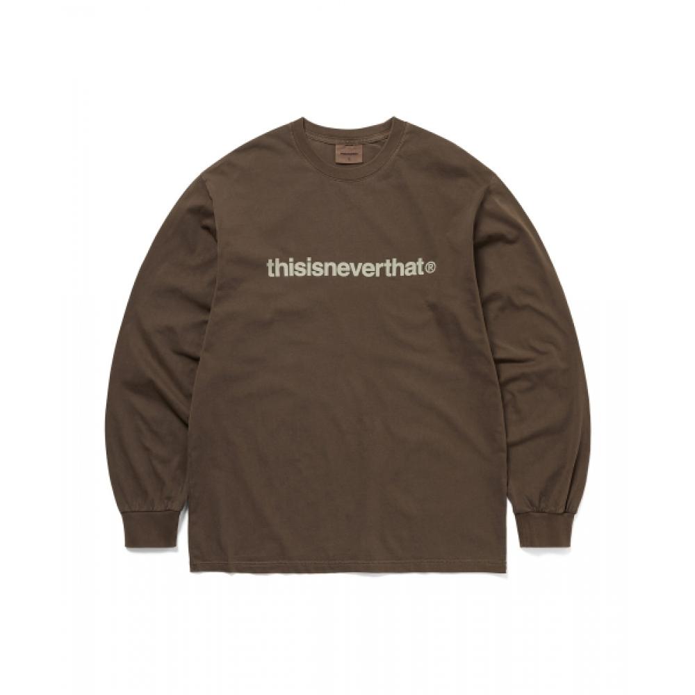 ThiSiSneverThaT T Logo L S Tee Dark chocoLaTe XL 7070₽