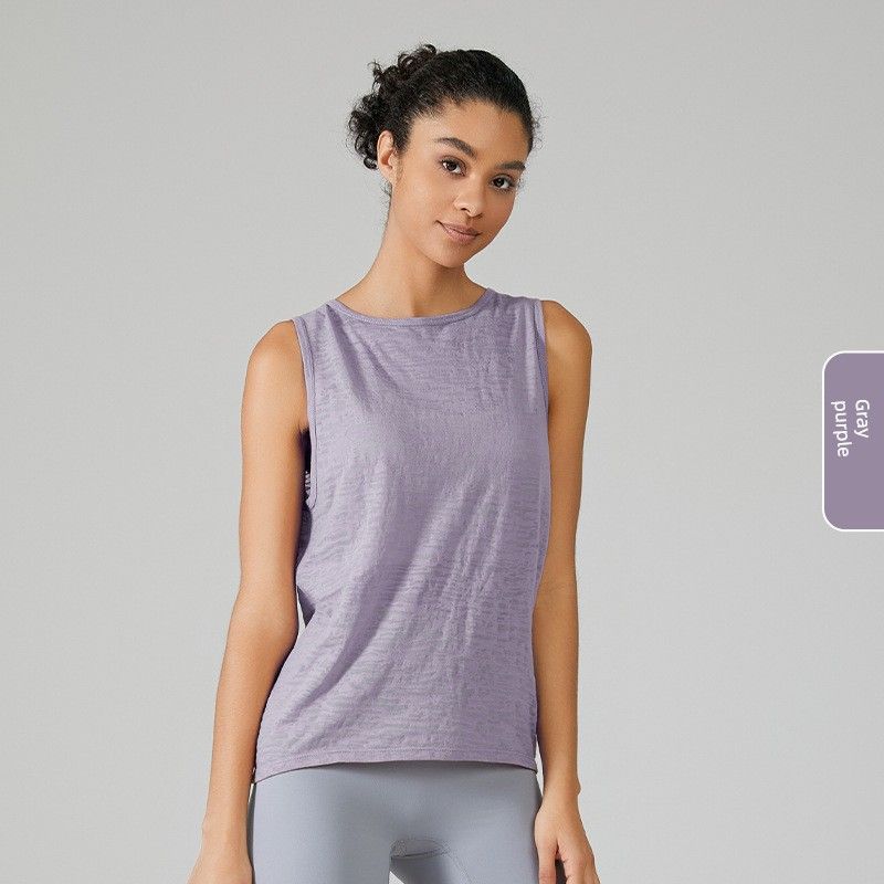 

Summer Thin Yoga Blouse Quick-Drying Fitness Vest for Women Loose Sleeveless Sports Tops Breathable Training Blouse for Women Purple Purple XL