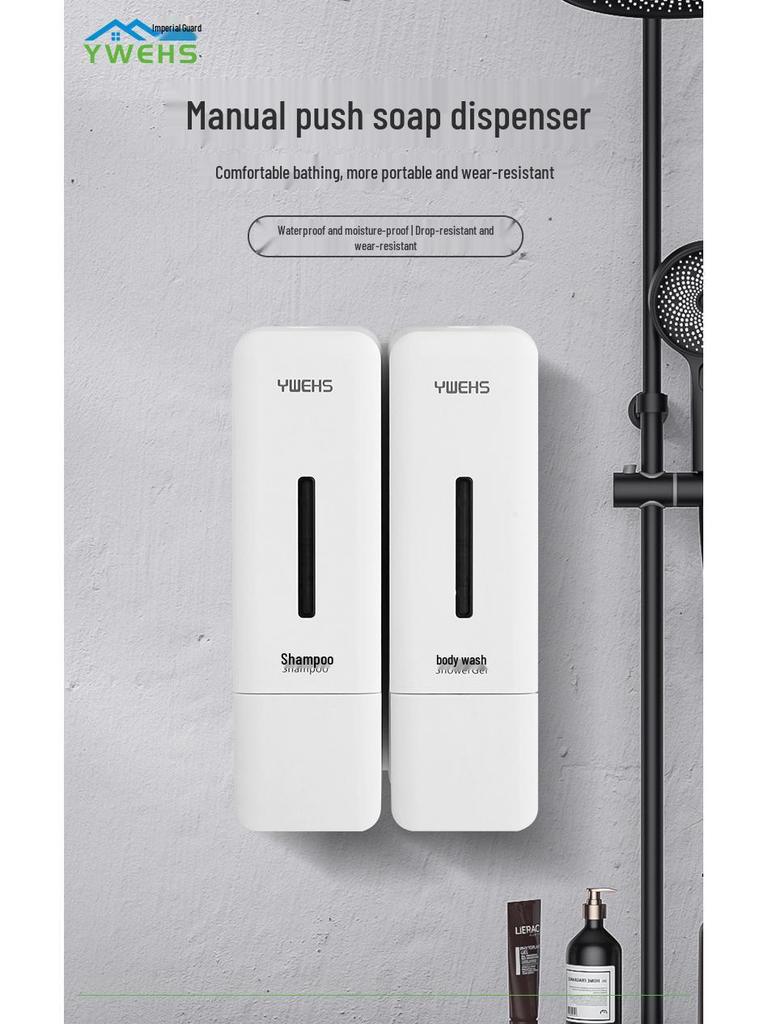 Wandmontierter nachfüllbarer Spender für Shampoo, Duschgel und Handdesinfektionsmittel