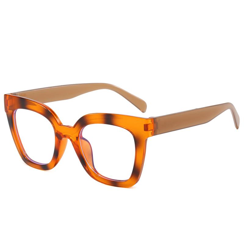 Oversized Square Frame Anti-Blue Light Glasses Woman Fashion Retro Men Computer Gaming Eye Protection Classic Plain Spectacles