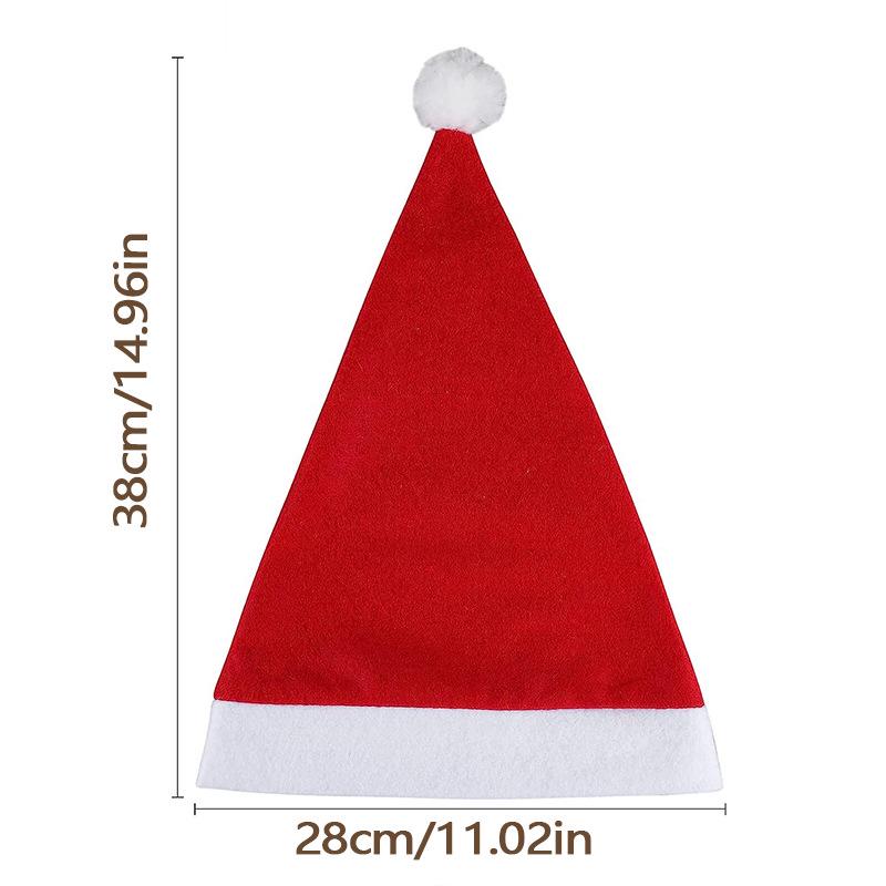 Santa Claus Adult Christmas Hat - Non-Woven Festive Decoration Prop (2026)