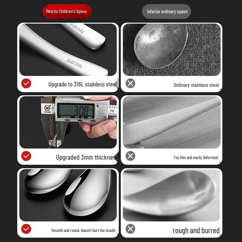 MAXCOOK Premium Dinner & Soup Spoons