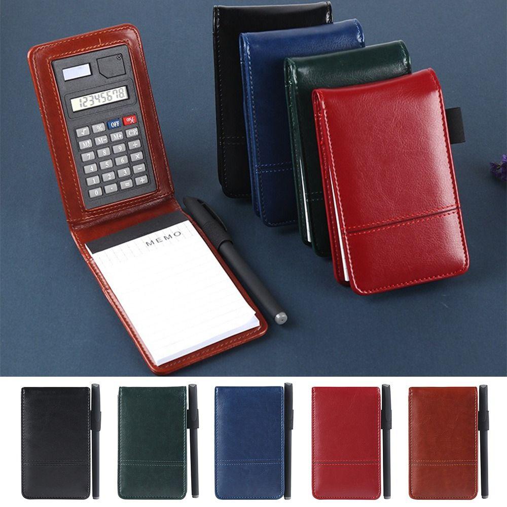 12PCS/Set Carryable Calculator Notebook A7 Memo Pad Simple Notepad School Office Supplies