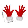 Santa Gloves For Women Red Christmas Velvet Cosplay Santa Claus Costume Women Gloves For Party Holiday Festival New Year Event