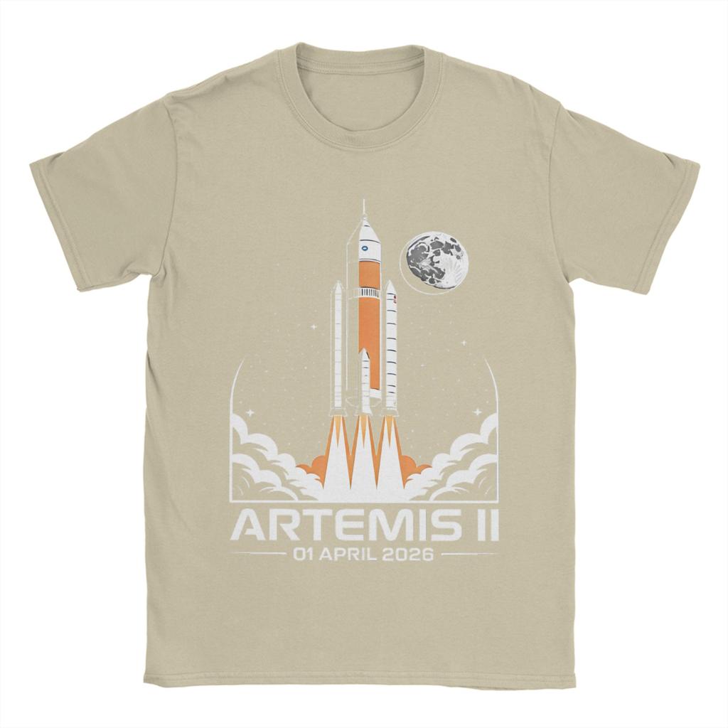 Artemis II Unisexned Moon Mission Space Logo T Shirt Hip Hop T Shirts Cotton Plus Size XL Clothes Short Sleeves Casual Tops