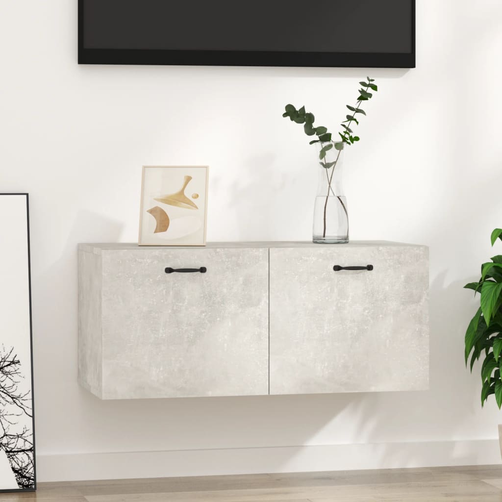 Vidaxl Wall Cabinet, Concrete Gray, 80X35X36.5 Cm