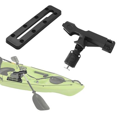Portacanna da pesca regolabile Supporto per canna da pesca con binario in plastica per kayak Supporto da pista per montaggio su kayak