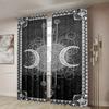 2 Pieces, Sun and Moon Mandala Semi Transparent Curtains - Rod Pockets - Living Room, Bedroom and Other Home Decorations