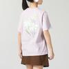 PUMA Floral Print Fitness Training Round Neck Short Sleeve T-Shirt Women Tops Purple 625811-60