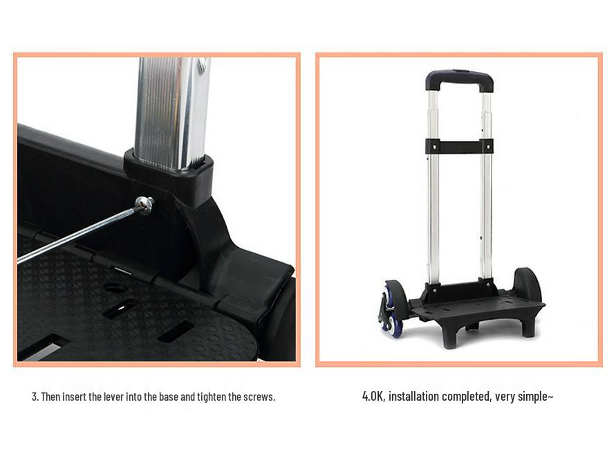 2020 Nový model Šestikolový vozík pro školní tašky pro chlapce a dívky – Design pro stoupání po schodech