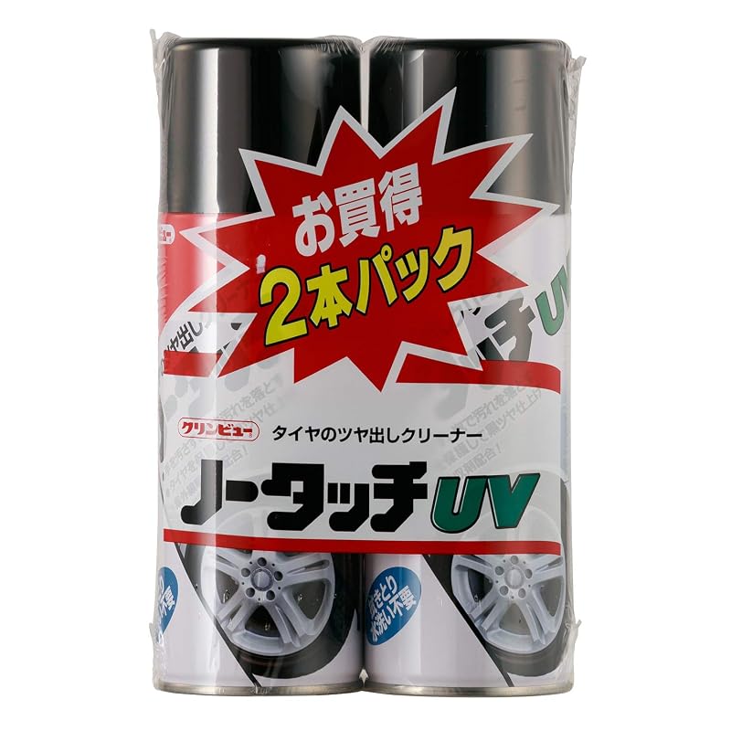Ichinen Chemicals Car Tire Shine & Cleaner Clinview No-Touch UV (2-pack) 370ml x 2 23511