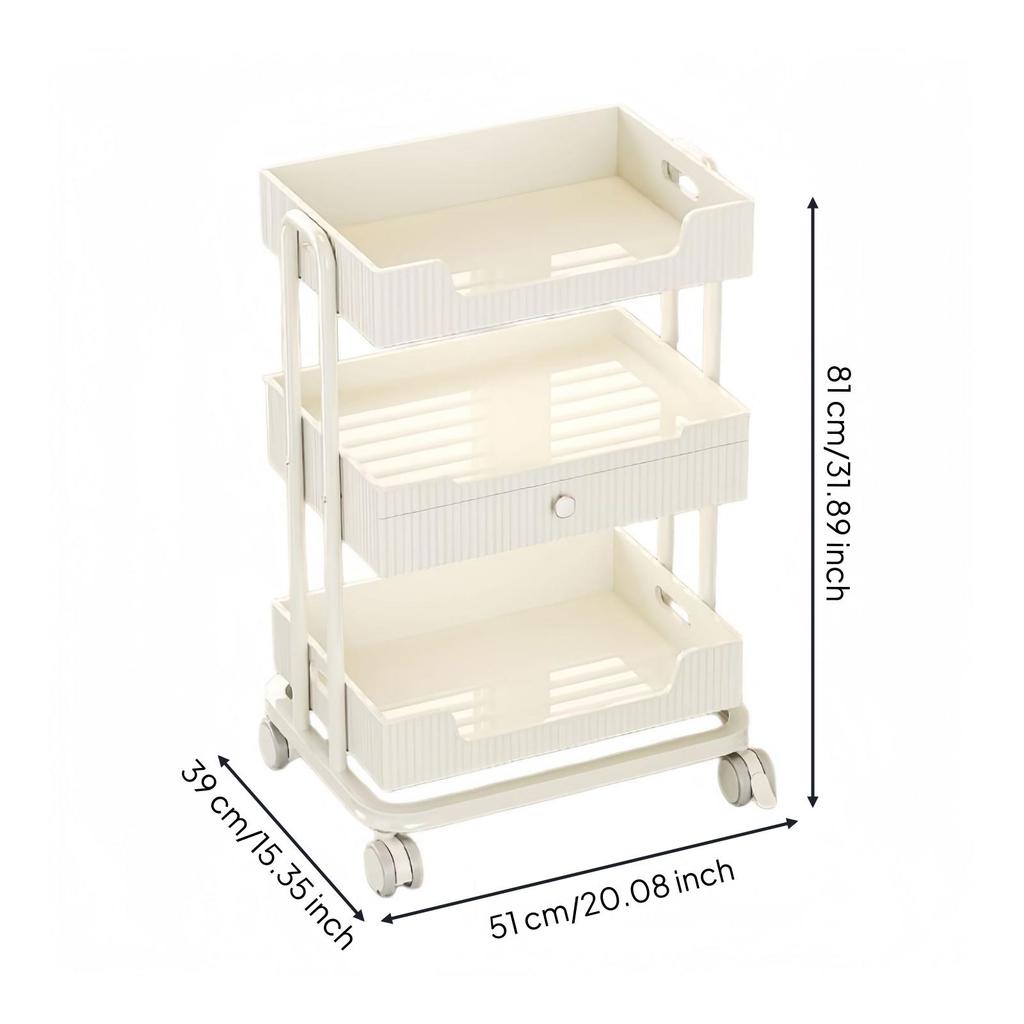 Beauty Salon Trolley Mobile with Wheels Large Storage for Spa