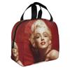 Pop Art Zlatý Warholův svačinový box Opakovaně použitelný Vodotěsný Termo chladící Jídlo Zlatá Dívka Monroe Izolovaná svačinová taška pro Ženy Pracovní tašky