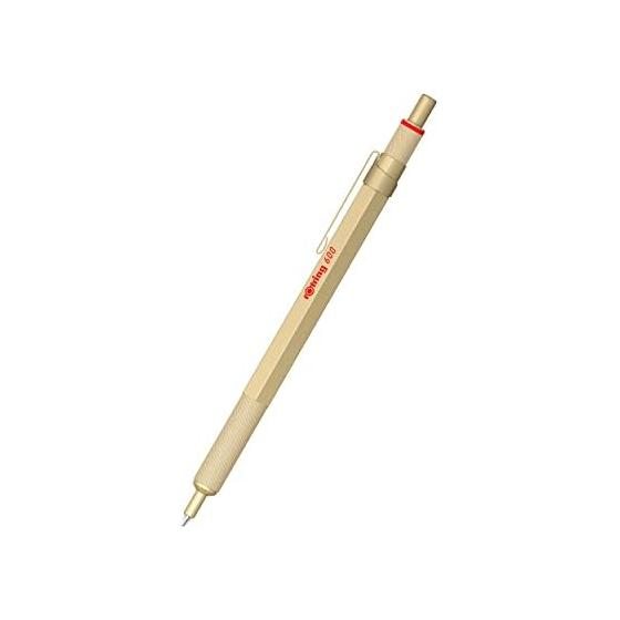 ROTRING 600 Oil-Based Ballpoint Pen, Medium Point, Knock Type, Luxury Brand, Gold, 2183911, Japan Genuine, Full Metal Body, Balanced Weight, Stable