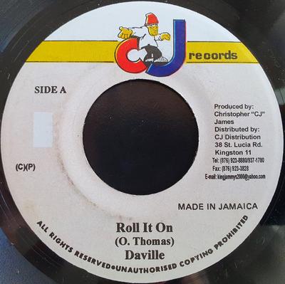 7-Zoll Schallplatte DAVILLE - Roll It On NONE CJ Records 2004 Jamaika Reggae, Ska & Dub Gebraucht
