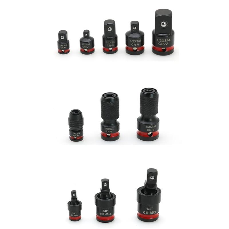Professional Impact Socket Adapter And Universal Joint Combo Tool For Automotive Mechanical Repairs
