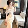 2025 Summer Elegant One-Shoulder Ruffle Dress: Pure Desire Style