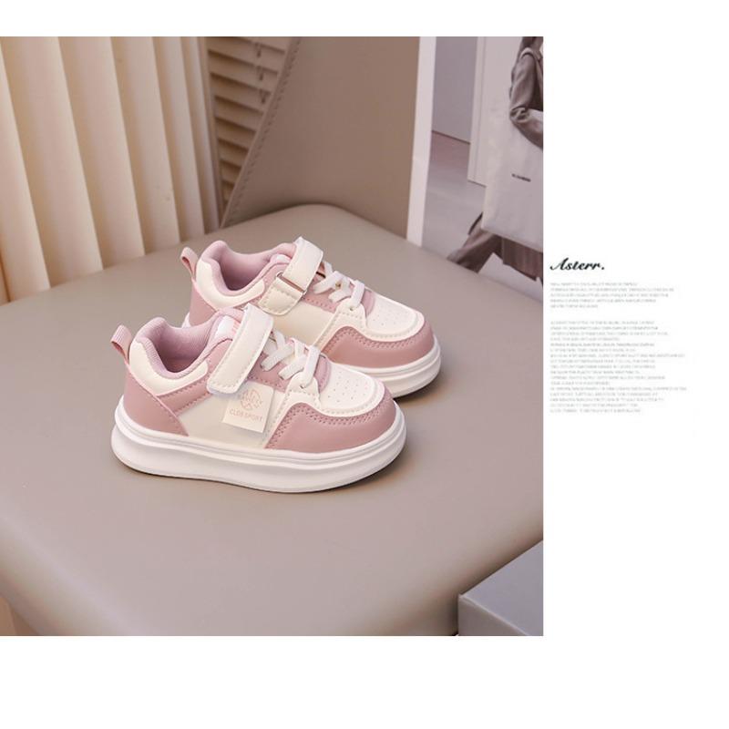 Girls Little White Shoes Spring and Autumn New Little Girl Breathable Children's Board Shoes Autumn Soft-soled Medium Children's Sports Shoes