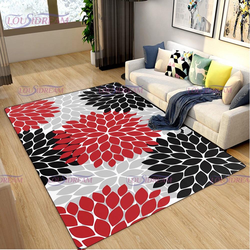 Tapete moderno com estampa de flores, tapete floral, tapete de cozinha, tapete antiderrapante, tapete de banheiro, tapete de entrada frontal