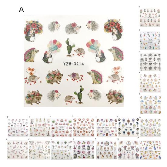 10Pcs Fingernails Decals Stunning Visual Effect Decorative Eco-Friendly Delicate DIY Nail Art Paper Transfer Decal for Manicure Store