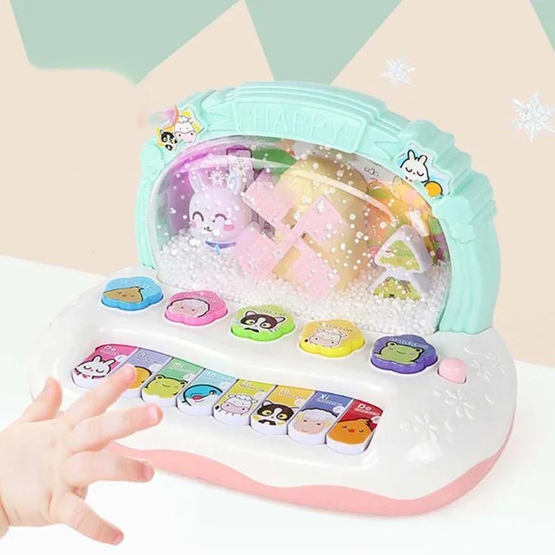 Random color Children's Musical Piano Instrument Toy Baby Keyboard Animal Sound Electric Music Early Educational Toys for Infant