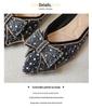 Summer Women's Flat Shoes with Bow & Rhinestones, Sizes 41-43 (2025 New)