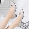 Women High Quality Square Heel Pumps Lady Classic Black Office Heel Shoes Soft Comfort Women Shallow Mouth Single Shoes
