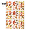Removable Maple Leaf Decals 9 Sheets Fall Woodland Animals Window Clings, Autumn Pumpkin Autumnal Home Holiday Accents Squirrel Fox Rabbit Glass