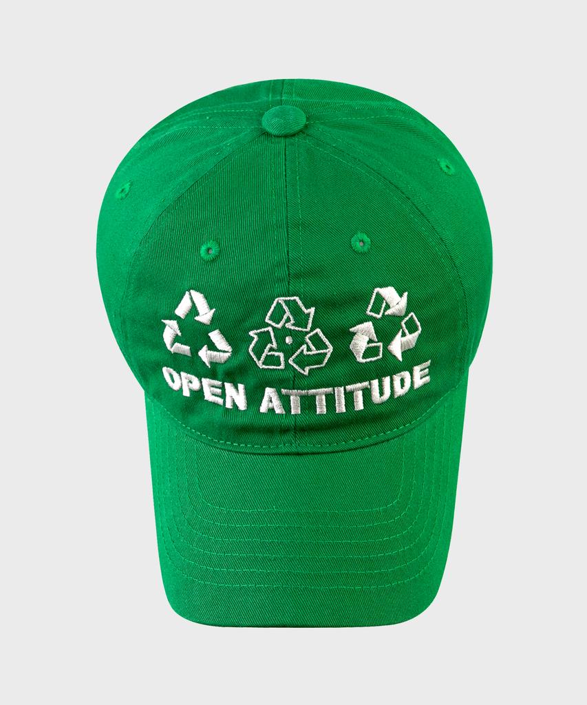 OPEN ATTITUDE Recycle Ball Cap-Green