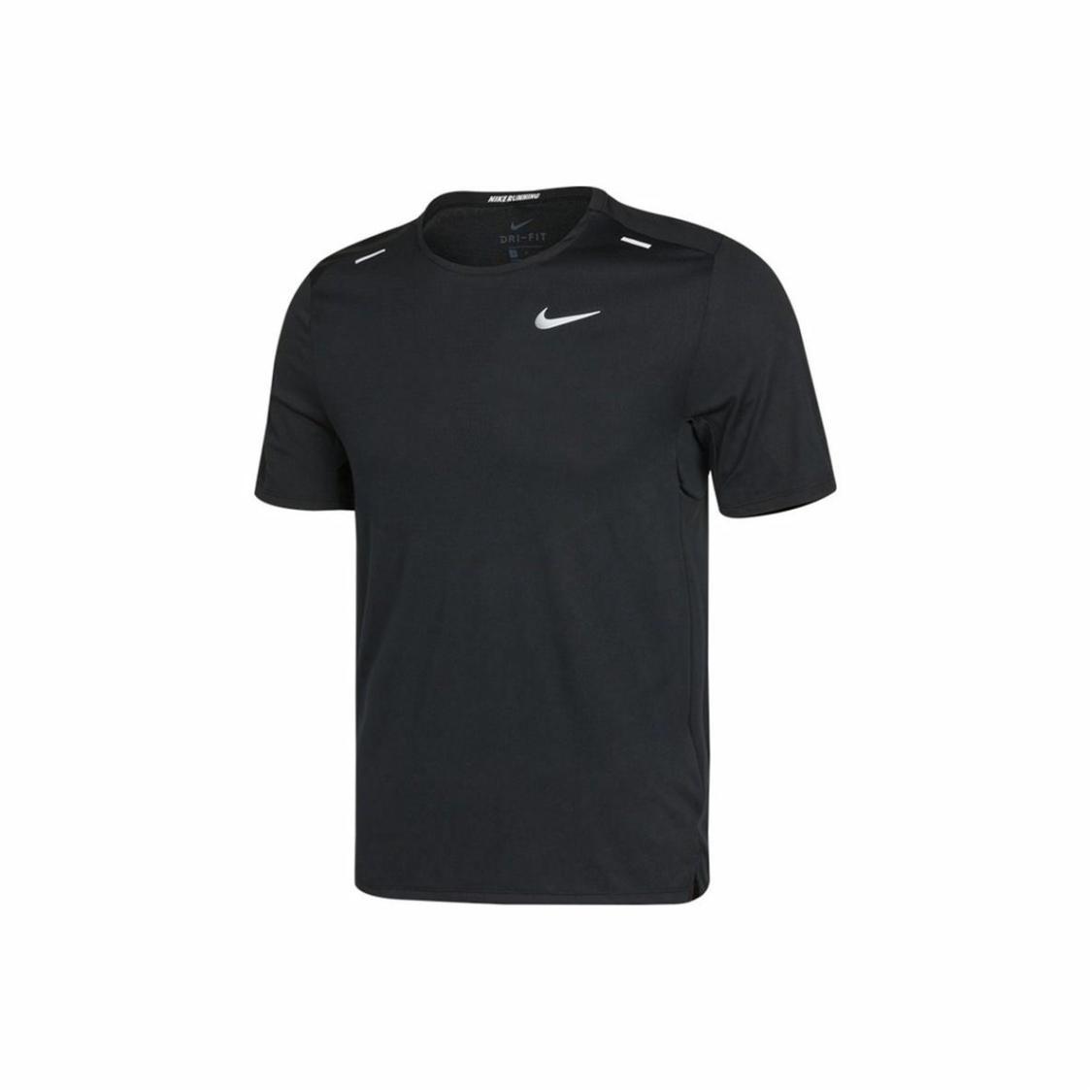 

Nike Breathable and Comfortable Men s Running Short-Sleeve T-Shirt in Black M