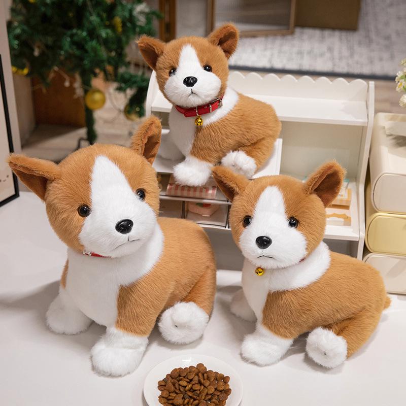 Cartoon Cute Corgi Doll Plush Toy Puppy Dog Doll Child Soothing Rag Doll Girl Birthday Gift
