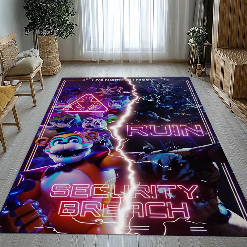 Tappeto Area Antiscivolo Horror Freddy F-FNAF Giochi Soggiorno Tappeto Morbido per Camera da Letto Stanza dei Giochi dei Bambini Divano, Zerbino Decorazione per la Casa Regalo