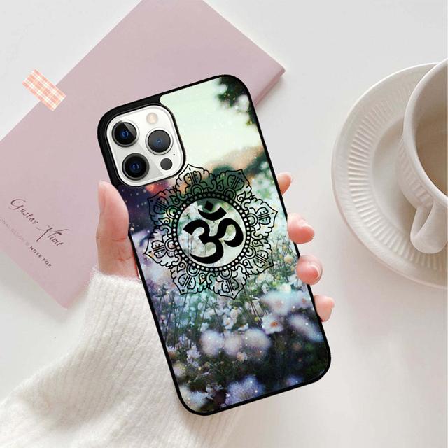 

Чехол для телефона Om Yoga Hindu Aum om yaga с цветочным принтом для iPhone 13 11 12 Pro Max mini XS XR X 8 Plus 7 SE 2020 6S 5S Coque Shell iPhone 5 5s
