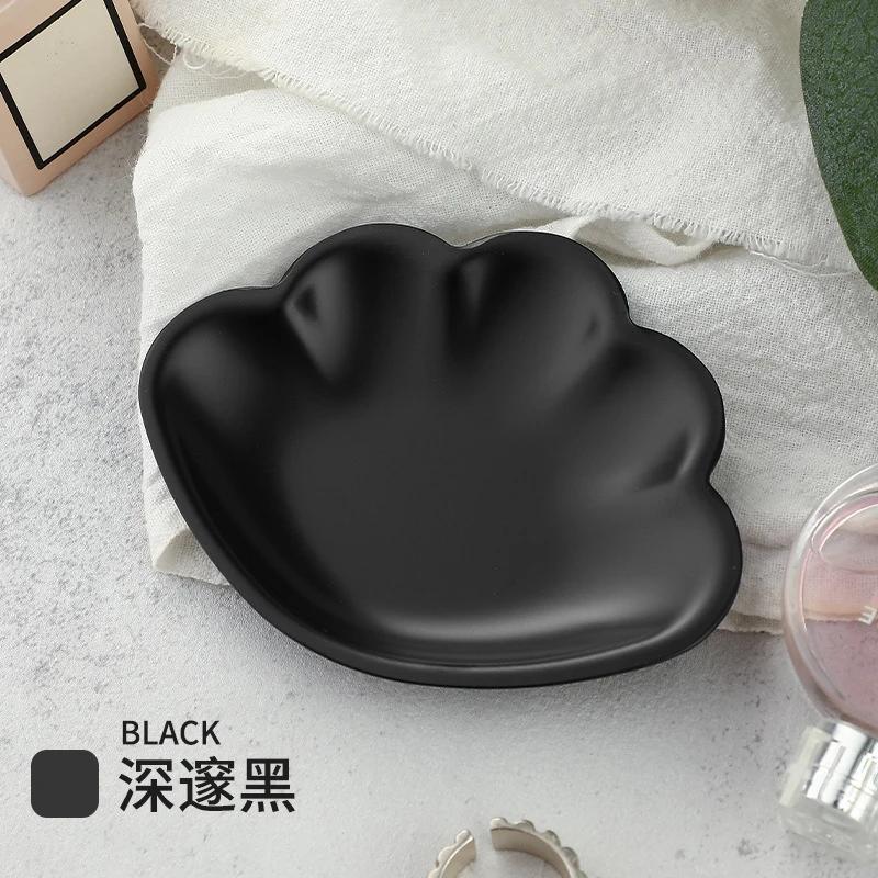 Beautiful Plating Metal Plates Stainless Steel Seashell Shape Small Decorative Tray Woman's Jewelry Organizer