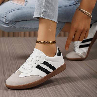 Women Shoes Breathable PU Sneakers Couples Casual Anti Slip Boarding Platform Shoes