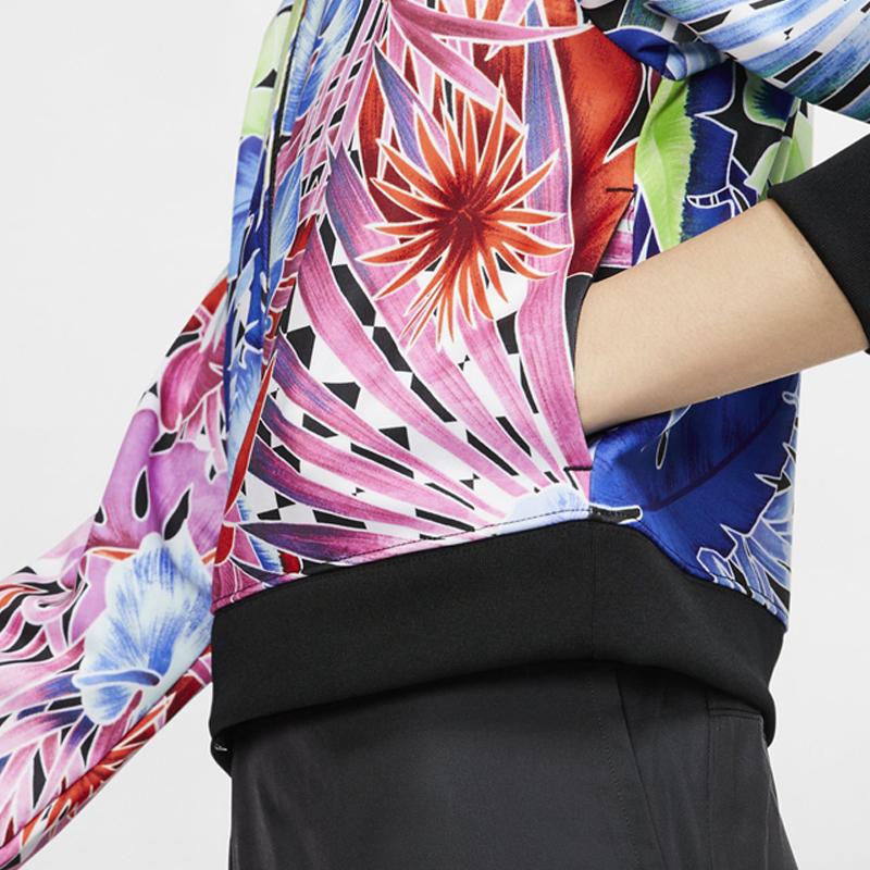 Nike Dámská bunda s dlouhým rukávem na zip s květinovým potiskem vícebarevná AR2221-010