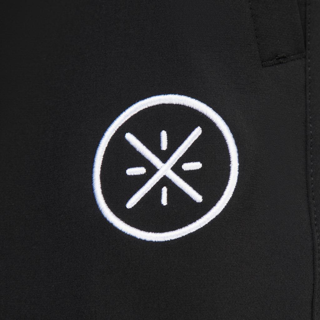 Li Ning X Jay Flow Collaboration Wade Series Minimalist Sports Cuffed Letter Print Loose Comfortable Versatile Casual Pants Men Pants Black AKXV377-1