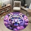 Vintage Round Cat Multicolor Rug Pad, Non-Slip Floor Mat for Kitchen
