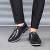 Leather Men's Casual Shoes Men's Loafers Moccasins Breathable Non-slip Black Driving Shoes Large Size 48
