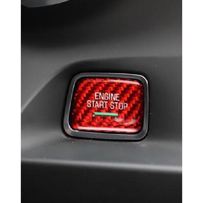 Real Carbon Fiber Start Stop Engine Button Sticker For Chevrolet Corvette C7 Stingray Z06 C7Coupe ZR1 Grand Sport
