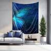 Traumhaftes Blaues Schmetterlings-Wandteppich Wandkunst Dekorative Hängeleinwand